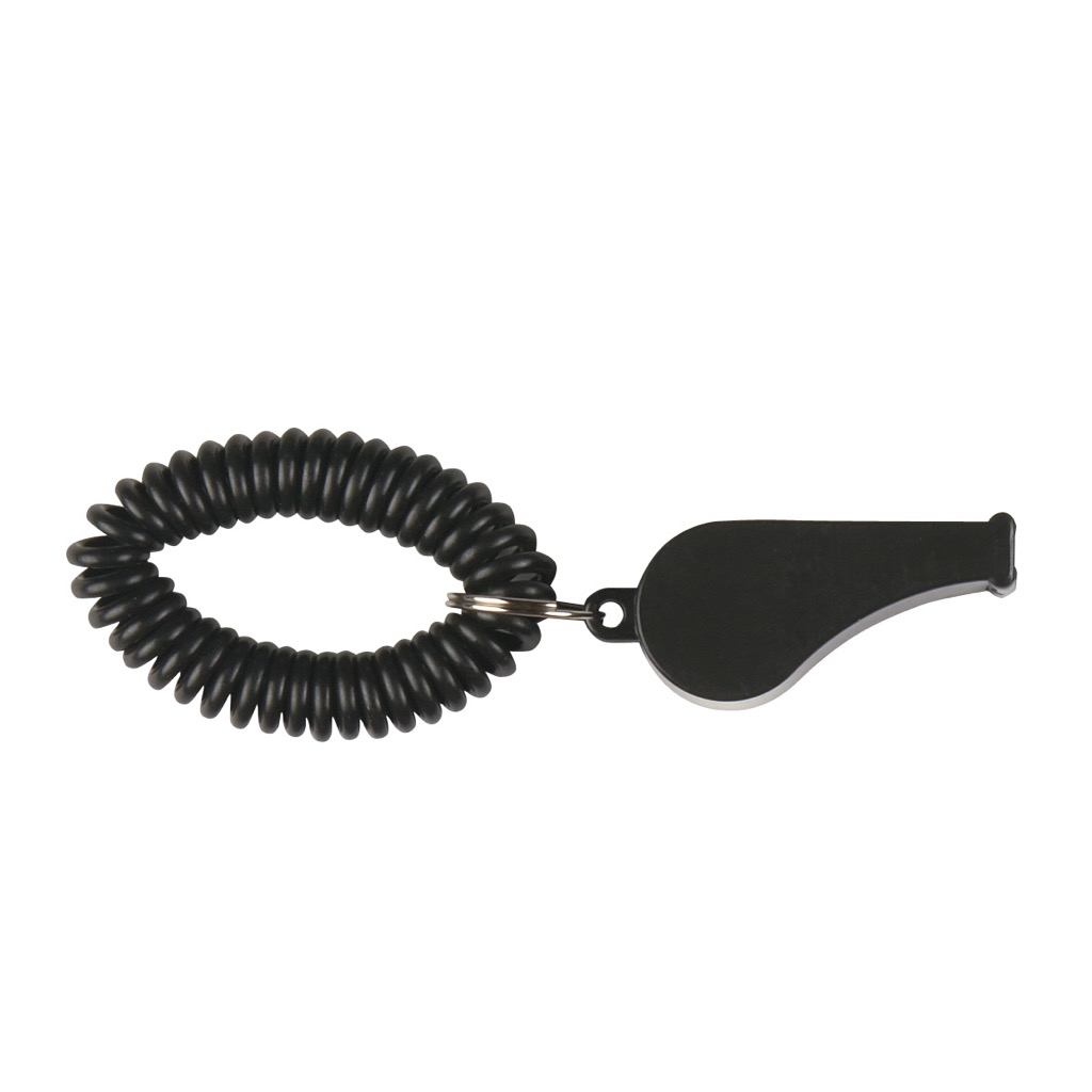 Whistle With Coiled Wrist Band