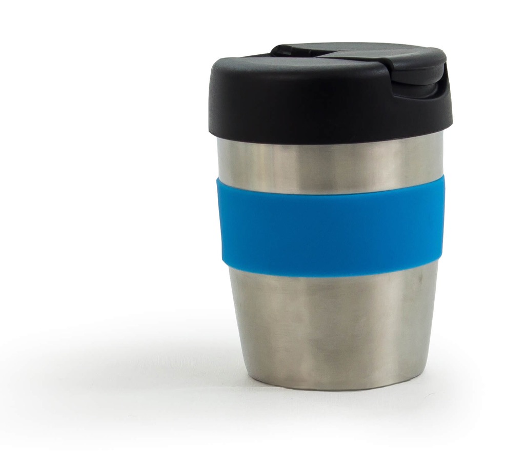 Coffee Cup / Mug 8oz/235ml Stainless Steel Karma Kup Plastic Flip Lid Reusable . Eco Friendly