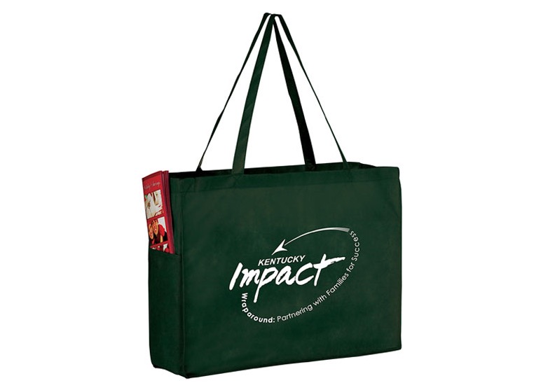 Non-Woven Over-The-Shoulder Tote Bag With Side Pockets