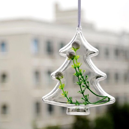 Tree Shaped Clear Plastic Ornament