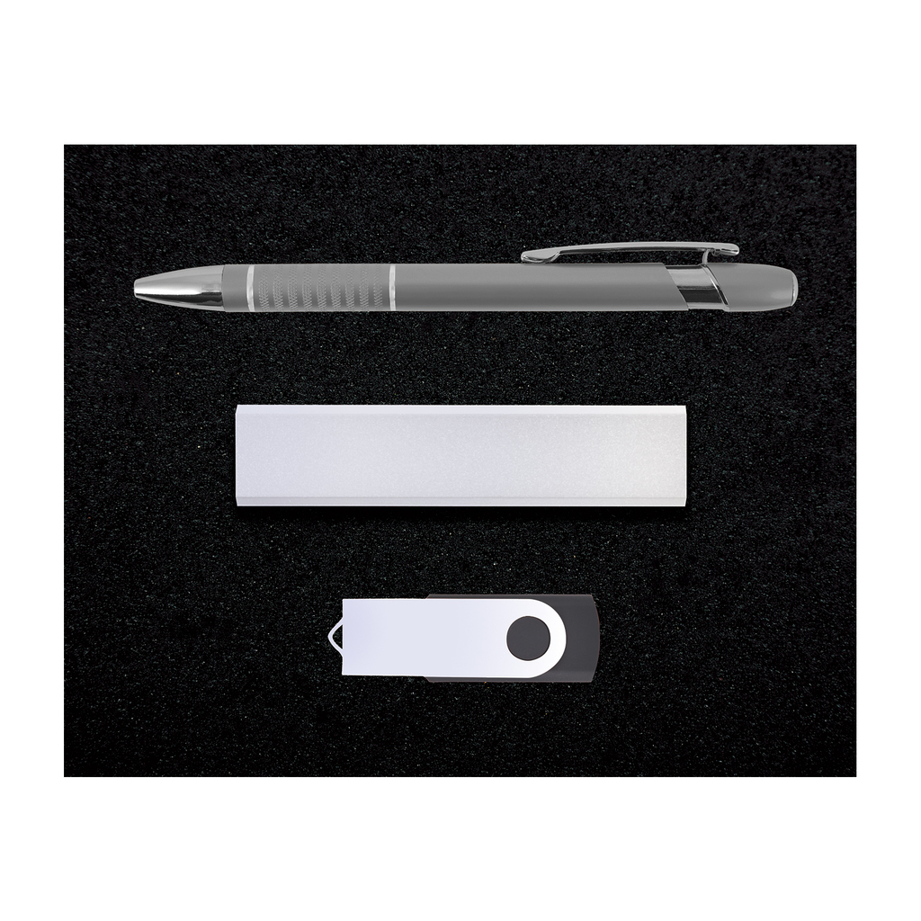 Superior Gift Set - Miami Pen, Velocity Power Bank, Swivel Flash Drive