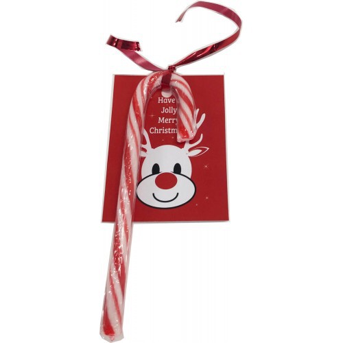 Candy Cane with Card & Ribbon