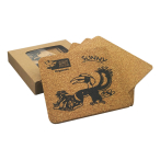 Vineyards Cork Coaster Square Set of 4