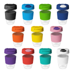 Coffee Cup / Mug 16oz/535ml Large Clear Plastic Karma Kup With Plastic Flip Lid Reusable  Eco Friendly