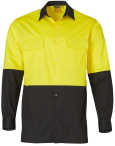 Men's Two Tone Cool Breeze L/S Cotton Safety Shirt