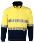 Hi-Vis Two Tone Cotton Fleecy Sweat With 3m Tapes