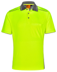 Hi-Vis Bamboo Charcoal Vented S/S Polo