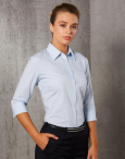 Women's Fine Stripe 3/4 Sleeve Shirt