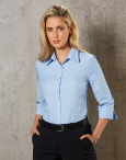 Women's Pin Stripe 3/4 Sleeve Shirt