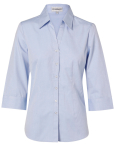 Women's Cvc Oxford 3/4 Sleeve Shirt