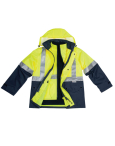 Hi-Vis Three In One Safety Jacket With 3m Tapes