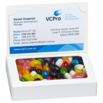 Bizcard box with Jelly Beans 50g (Mixed or Corporate Colours)