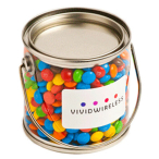 Small PVC Bucket Filled with Mini M&Ms