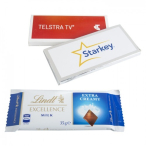 Lindt Bar In Silver or White Box, Big Sticker 35G
