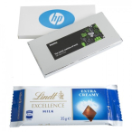 Lindt Bar In Silver or White Box, Small Stickers 35G