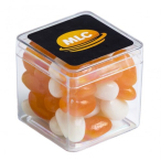 Jelly Beans In Hard Cube 60G (Corp Coloured Or Mixed Coloured Jelly Beans)