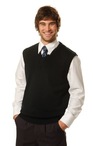 V-Neck Wool/Acrylic Knit Vest 