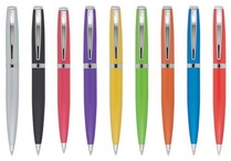 Metal Pen Twist Action Bright Coloured Barrels Vivid