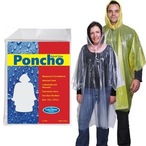 Polythene Yellow Poncho In Clear Poly Bag