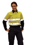 Ladies Long Sleeve Safety Shirt with 3M Tapes 