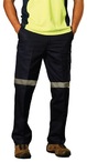 Mens Heavy Cotton Pre-shrunk Drill Pants with 3M Tapes Regular Size