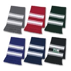 Two Tone Knit Fringe Scarf