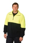 High Visibility 2 Tone Zip Front Safety Fleece
