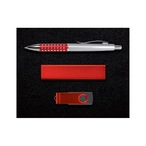 Superior Gift Set - Bling Pen Velocity Power Bank Swivel Flash Drive