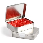 Rectangle Hinge Tin Filled With Jelly Beans 65G (Mixed Colours or Corporate Colours)