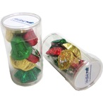 Pet Tube Filled with Christmas Chocolates 55G