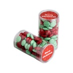 Pet Tube Filled With Christmas Choc Beans 100G