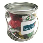 Small PVC Bucket Filled with Christmas Chocolates 100G