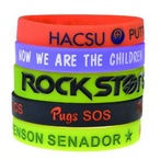 Debossed Colour filled Wristbands