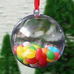Ball Shaped Clear Plastic Ornament