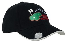 Brushed Heavy Cotton Golf Cap With Magnetic Marker On Peak